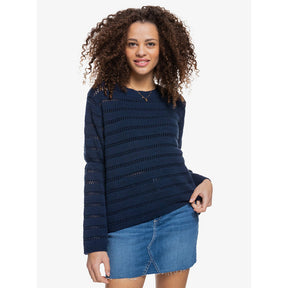 Roxy Roxy Aloha Band Sweater Mood Indigo S Womens Sweaters