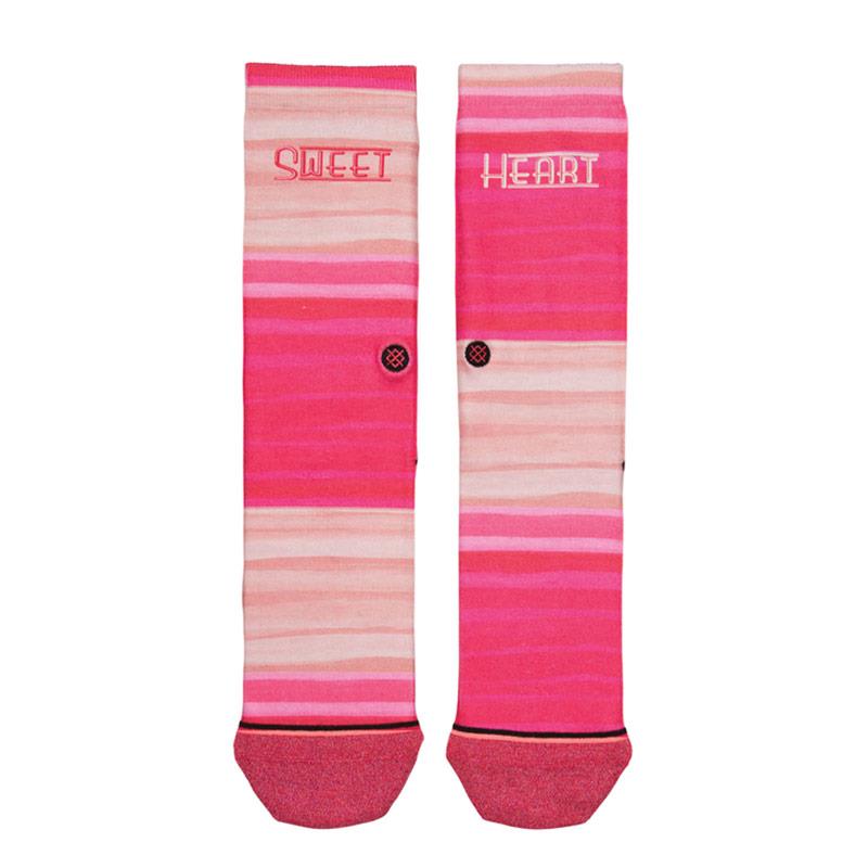 stance girls sweetheart everday top view kids socks pink g515a18swe-red