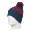 dc Chester Bobble Hat front view navy/red edbha03015-bsn0