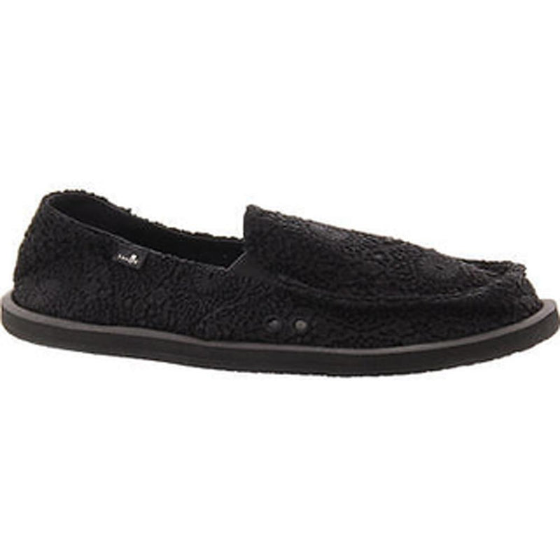 sanuk Donna Crochet side view Womens Slip On Shoes black 1015911-bblc