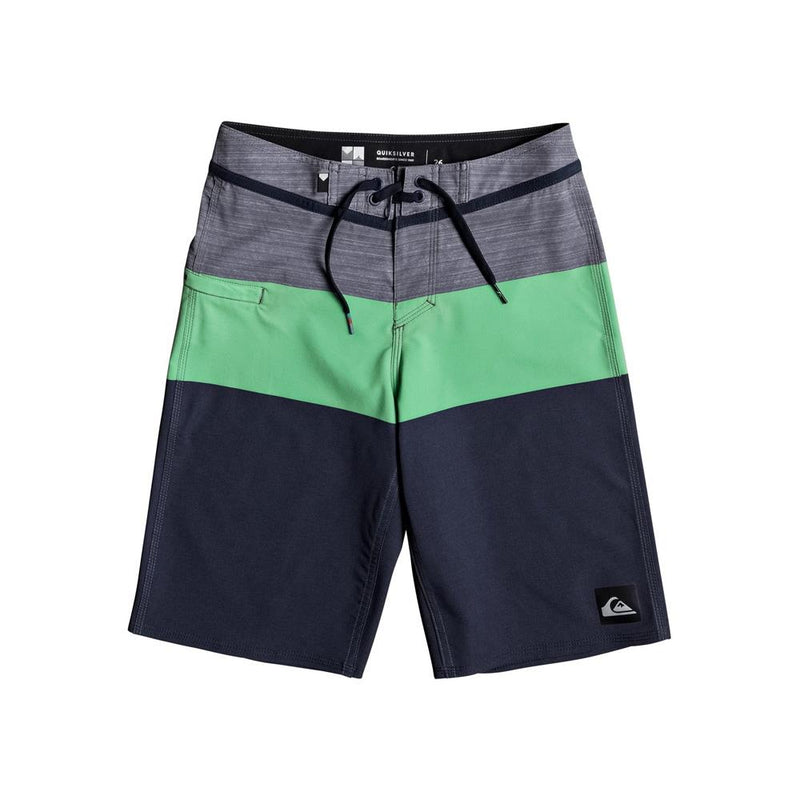 quicksilver Everday Blocked Youth front view Boys Board Shorts green/grey eqbbs03211-ggg6