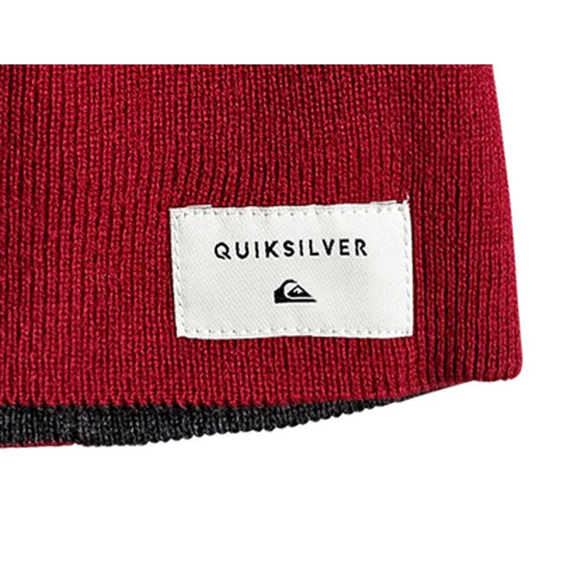 quicksilver Reversible Beanie close-up view Youth Toques charcoal eqbha03021-xkkr
