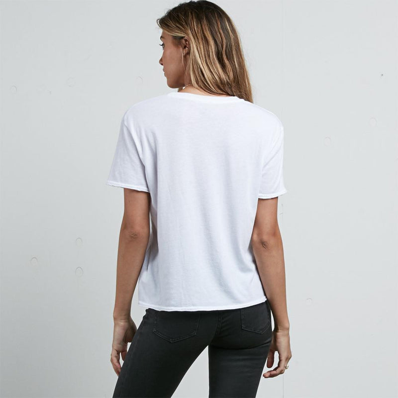 b3511806-wht volcom main stage tee womens short sleeve shirts white