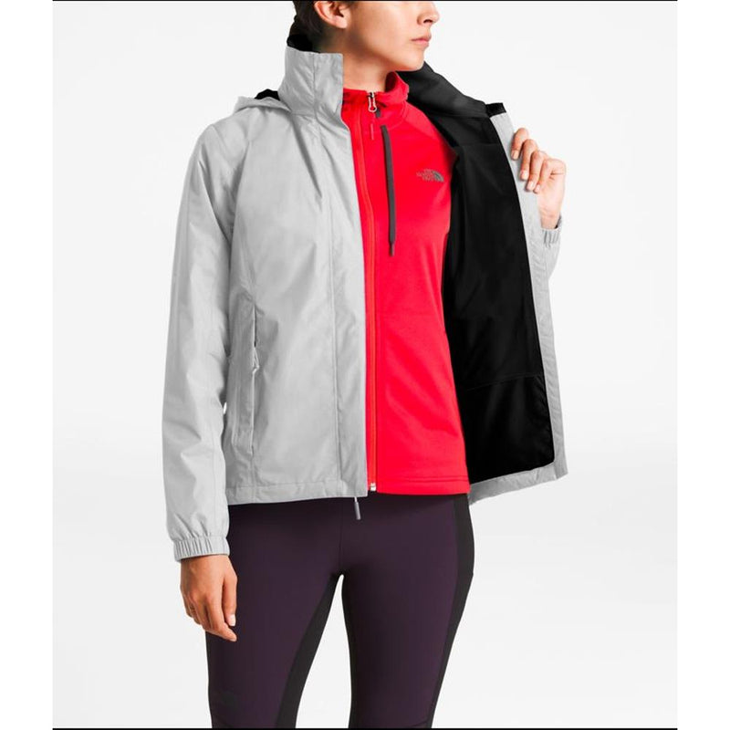the north face resolve 2 jacket front view Womens Shell Jackets light grey