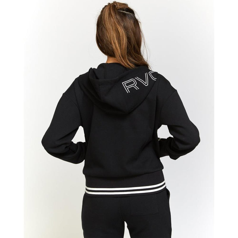 RVCA, T601VRTJ-BLK, Black, Titan Hoodie, Sport Colloection, Womens zip up hoodies, Back View, Fall 2019