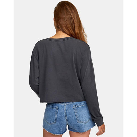 W467WRLU-BLK, BLACK, LUSH LIFE LONG SLEEVE BOYFRIEND SHIRT, RVCA, WOMENS LONG SLEEVE SHIRTS, HOLIDAY 2019