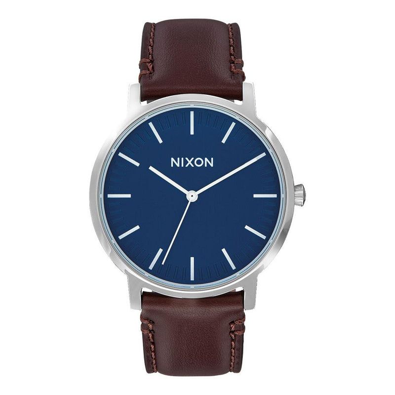 A1058-879-00, NAVY / BROWN, NIXON, PORTER LEATHER BAND, WINTER 2019