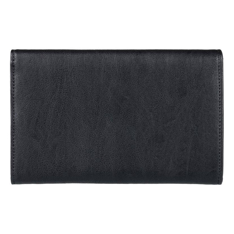 roxy pink motel faux leather wallet back view womens wallets black erjaa03400-kvj0