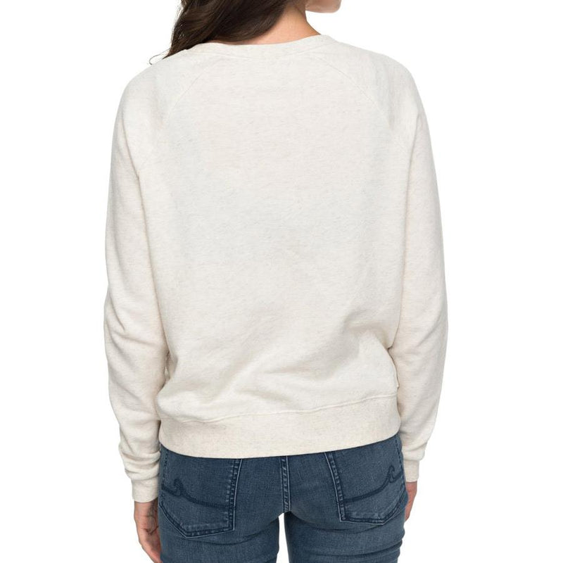 roxy Hope To Love Pull Over Sweatshirt back view womens sweaters off white erjft03697-tenh