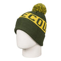 dc Chester Bobble Hat front view green/yellow edbha03015-gry0