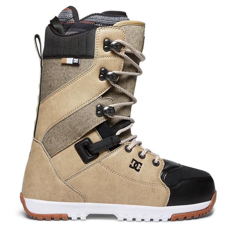 dc Mutiny Lace Up Snowboard Boots side view mens lace snowboard boots brown adyo20034-brn