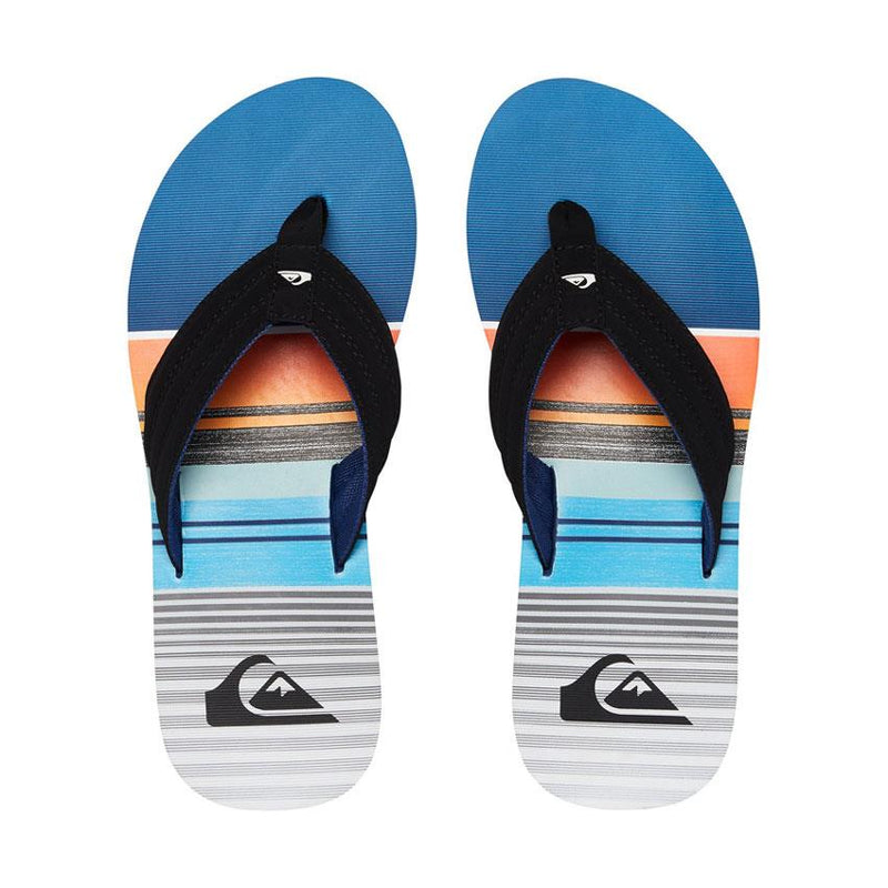 quicksilver Basis Sandals top view  Mens Flip Flops black/blue aqyl100482-xkrb
