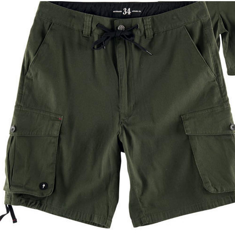rds Cargo Signal Shorts front and back view Mens Shorts olive rd8149-oli