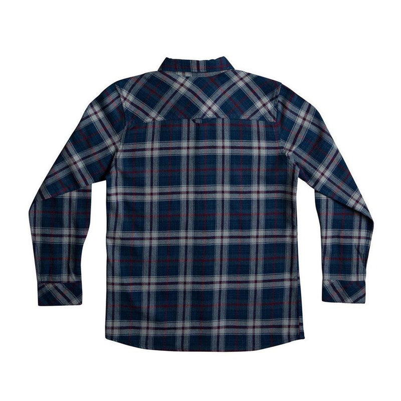 quicksilver Fitzspeere L/S Shirt back view Boys Button Up Long Sleeve Shirts blue eqbwt03207-bsw1