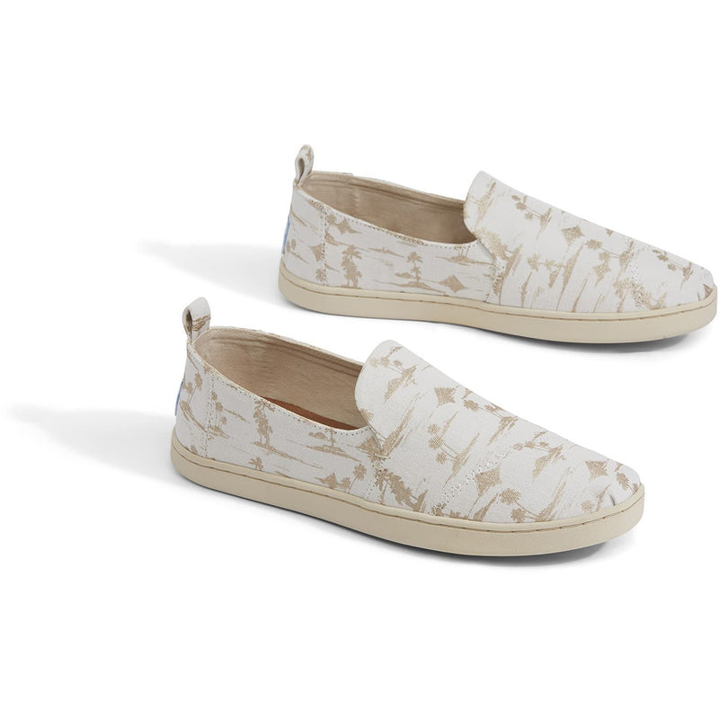 Toms Gold Palms Womens Slip On Shoes