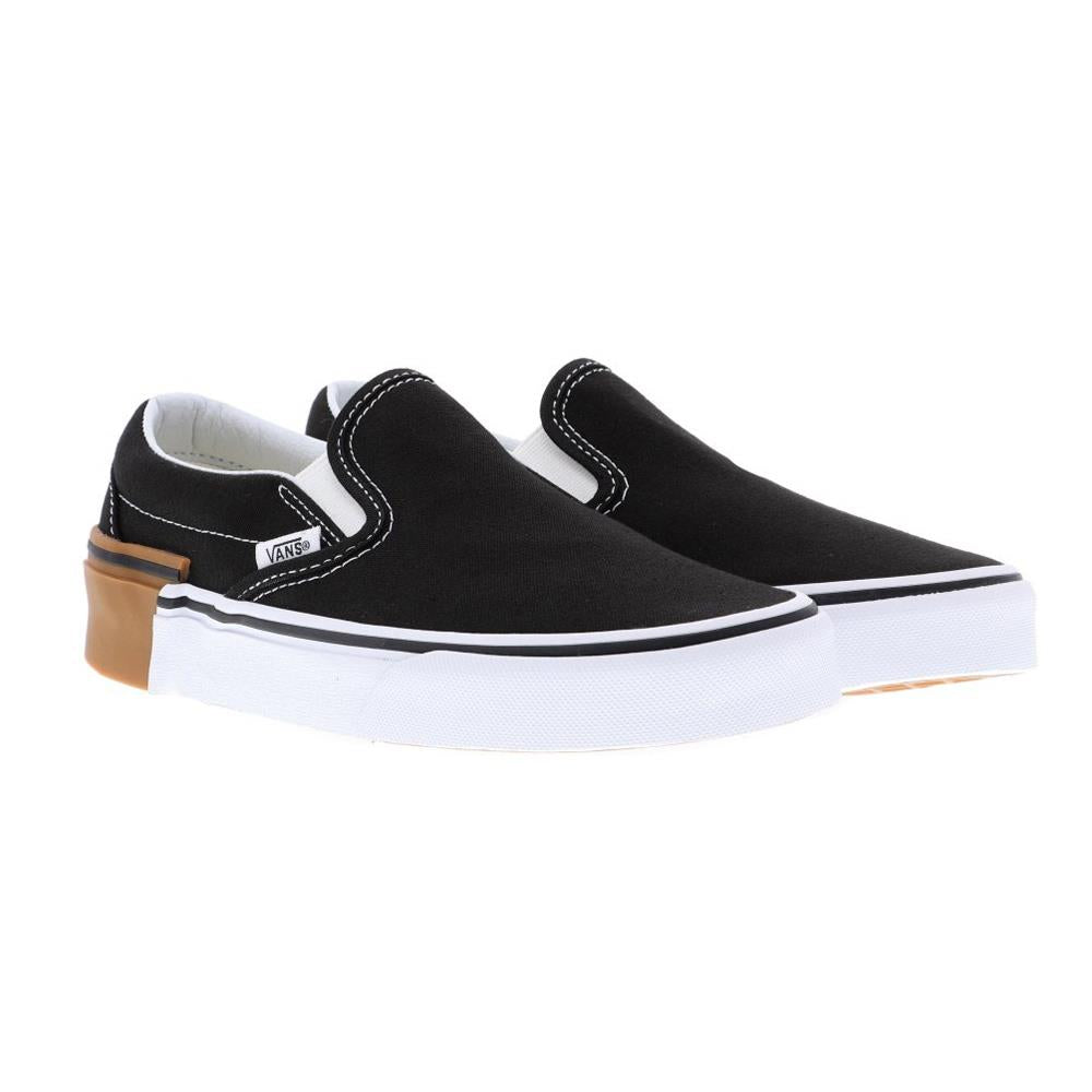 vn0a38f7-u57 vans classic slip on mens slip on shoes black/white