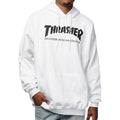 Thrasher, THR-311193, White, Skate Mag Hood, Mens Pullover Hoodies,