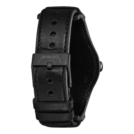 nixon sentry leather metallica back view mens leather bands black
