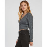 rvca the fuzz wrap side view womens sweaters charcoal
