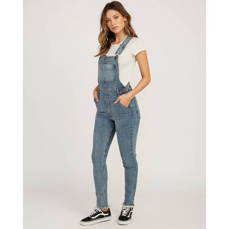 rva foss overall side view Womens Skinny Jeans denim
