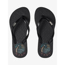 Roxy Roxy Girls Viva Stamp Flip Flops AQUA 1 Youth Girls Sandals 5T to 13T and 1 to 7 US Size