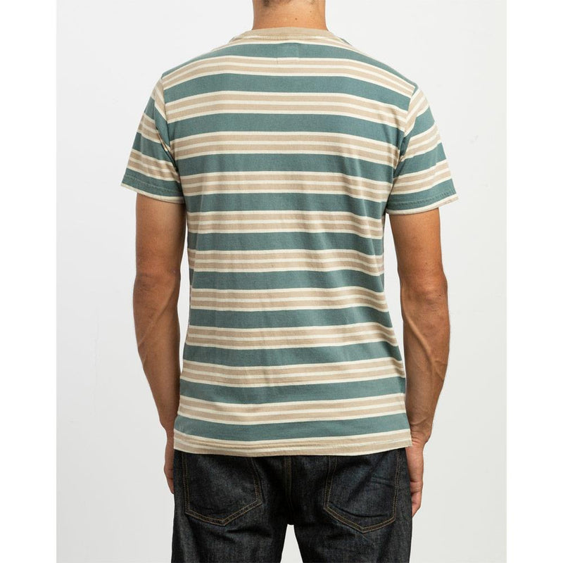 rvca lucas stripe back view mens t-shirts short sleeve multi
