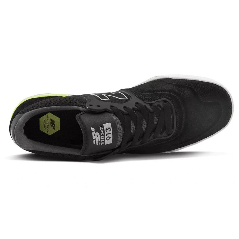 new balance numeric shoew 913 top view mens skate shoes black