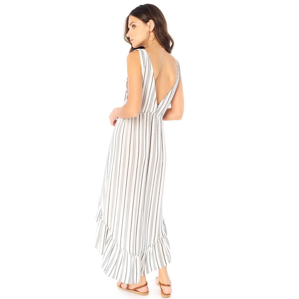 S1035-W33, LoveStoned Maxi Dress, Saltwater Luxe, Womens Dresses, White, back view