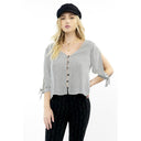 Saltwater Luxe Saltwater Luxe 3/4 Length Sleeve Blouse BLACK S Womens T-Shirts
