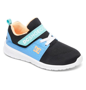 DC DC Kids Heathrow EV Shoes BLACK-BLUE 1 Youth Girls Skate Shoes 5T-13T & 1-7 US Size