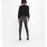 Silver, Robson High Rise Jeggings, Black, Womens Jeans, Button Fly, L64006SBK545, Back View