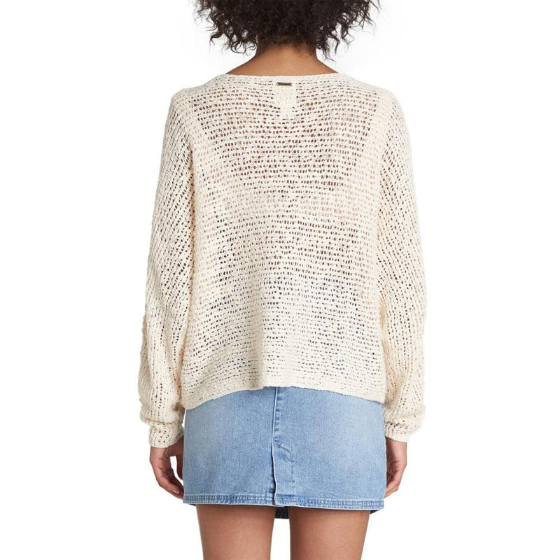 Billabong, JV01VBCH-WCP, Chill Out Sweater, White Cap, Womens Sweaters, Fall 2019, Back View