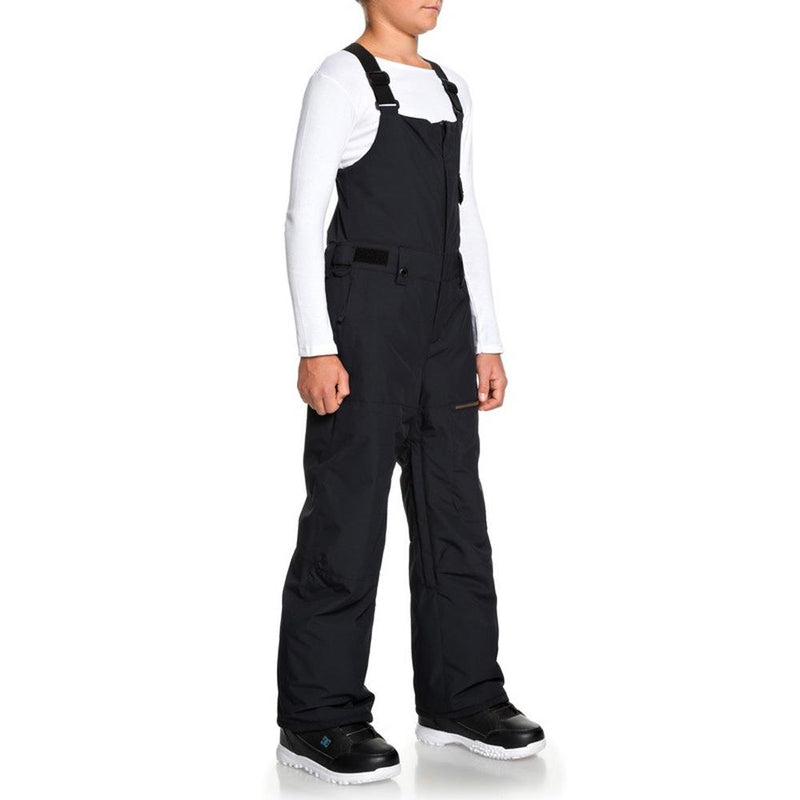 EQBTP03025-KVJ0, Black, Utility Snow Bib Pants, Quiksilver, Youth Outerwear, Youth Snowpants, Side View