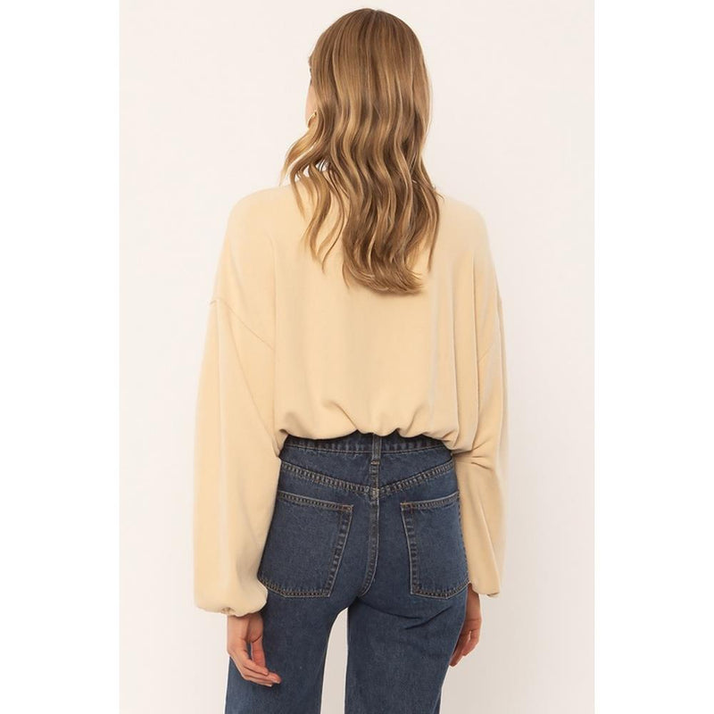 Amuse Society Womens Melo Long Sleeve Knit Pullover