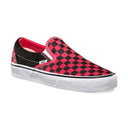 Vans Vans Classic Slip On Checkerboard Womens Skate Shoes BLACK-RED 5.5 Womens Skate Shoes 5 to 11