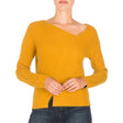 W93R61R1NW1-G2D4, TIGER EYE, YELLOW,  GUESS, LS ALIVIA RIB ASYM SWEATER, WOMENS SWEATERS, HOLIDAY 2019