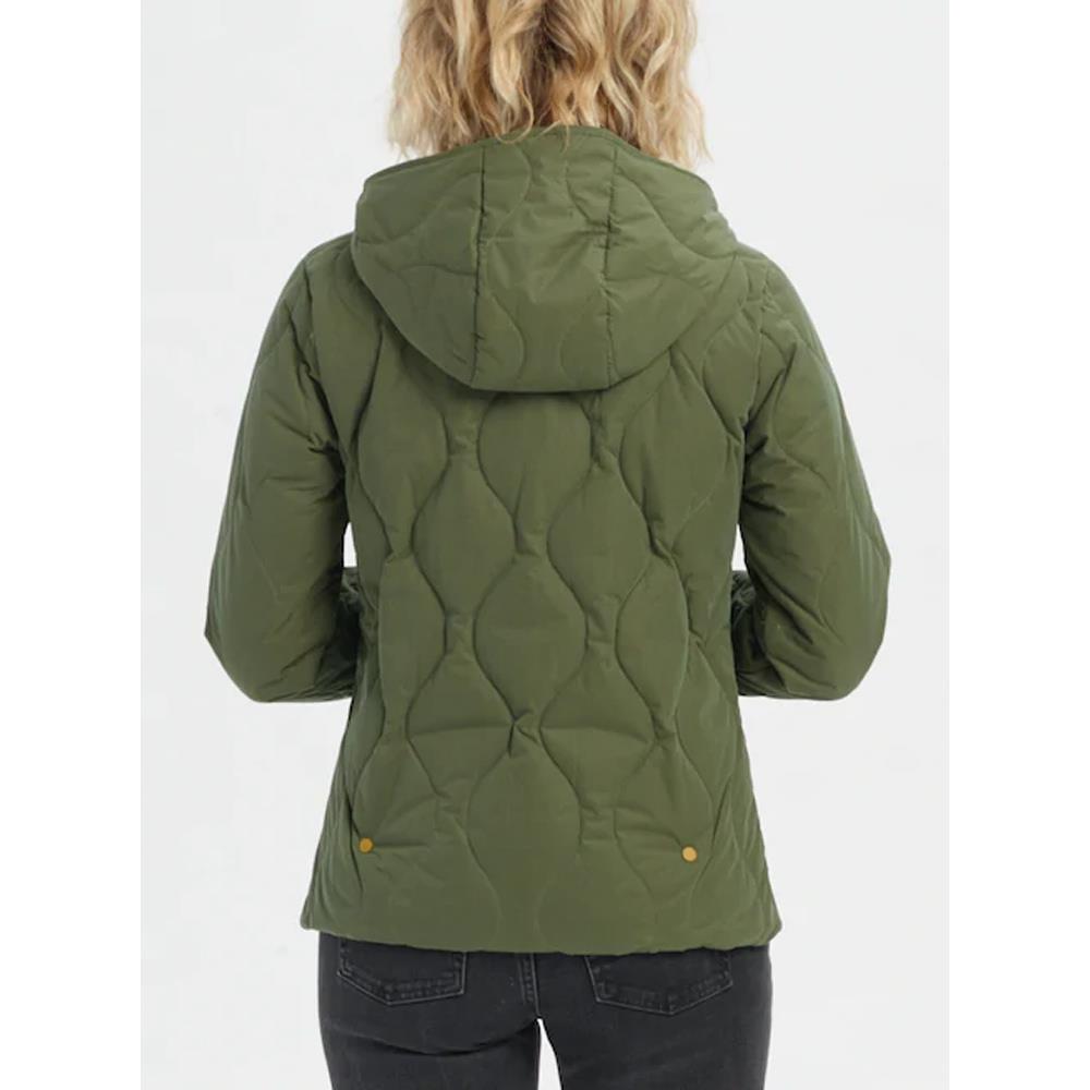 21465100300-Keef, Green, Burton, Kiley Hooded Insulated Jacket, Womens Jackets, Womens Outerwear, Winter 2020, Back View