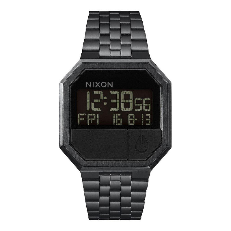 A158-001-00, ALL BLACK,NIXON, THE RE-RUN, MENS WATCHES, MENS METAL BAND WATCHES, WINTER 2019