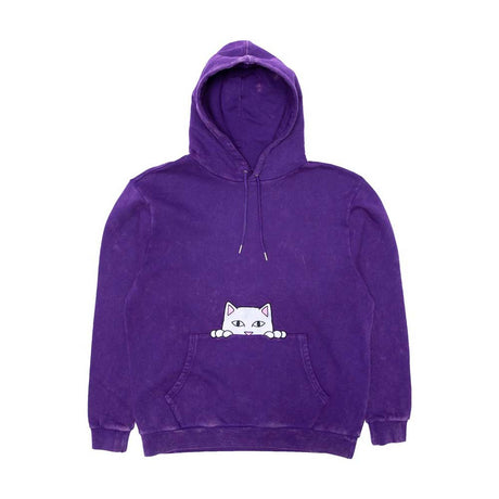 RIPNDIP Peeking Nermal Embroidered Hoodie in purple.