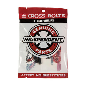 Independent INDY HARDWARE PHILLIPS 1in 1" BLK/RED Skateboard Accessories