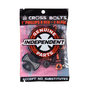 Independent INDY HARDWARE W/TOOL 1in RED/BLACK 1SIZE Skateboard Accessories