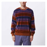 Obey Mens Ronen Velour Sweatshirt Specialty Fleece