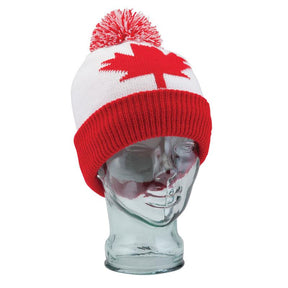 Coal Coal Nations Mens Pom Toques WHITE-RED Mens Toques