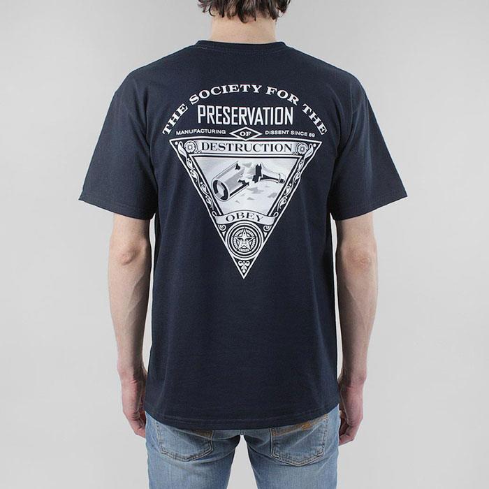 Obey Mens Society of Destruction Short Sleeve Shirt