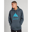 Burton Burton Mens Oak Pullover Hoodie HEATHER BLUE S Mens Pullover Hoodies
