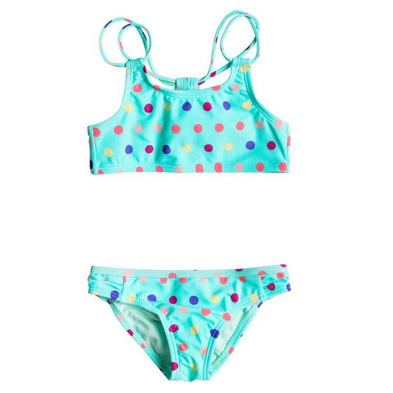 Roxy Rainbow Dots Athletic Girls Bikini Set