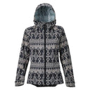 buton day lite gore-tex rain jacket front view womens windbreakers black print 17804101960