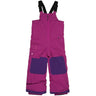 burton minishred maven bib kids front view girls snowpants purple/pink 10352103500