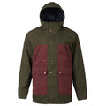burton bellringer jacket mens front view mens shell jacket military green 14986102300