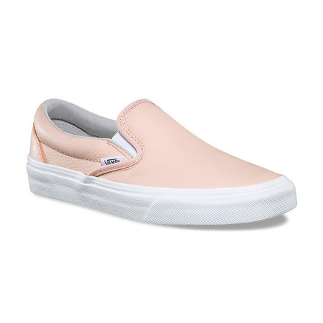 van classic slip on leather shoes side view womens slip on shoes peach vn0a38g1q6l